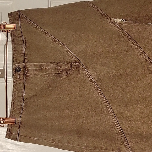Newport News Jeanology Women's 6 Brown Maxi Frayed Hem Skirt Vintage - Picture 5 of 8